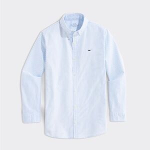 Vineyard Vines Boys 6 Blue and White Oxford Stripe Button Down Shirt